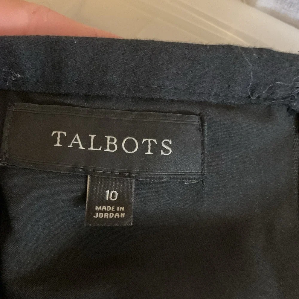 Talbots‎ Black Flare Midi Skirt Women's Size 10 Fully Lined Back Zip